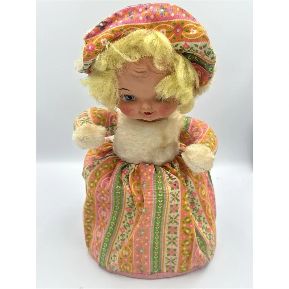 Vintage 1950s Knickerbocker Style Cloth Doll Vinyl Rubber Head Zipper‎ Back USA
